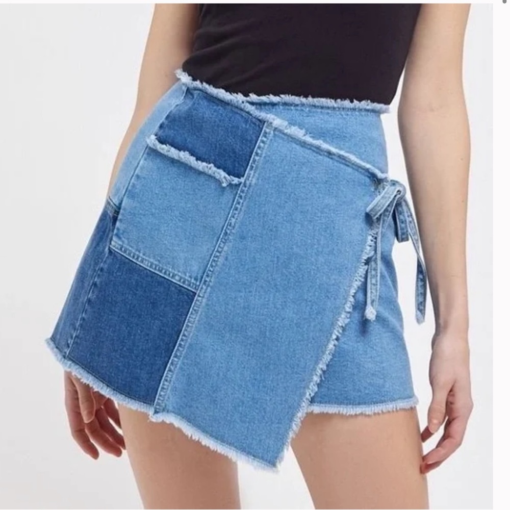 BDG patchwork wrap skirt from Urban Outfitters